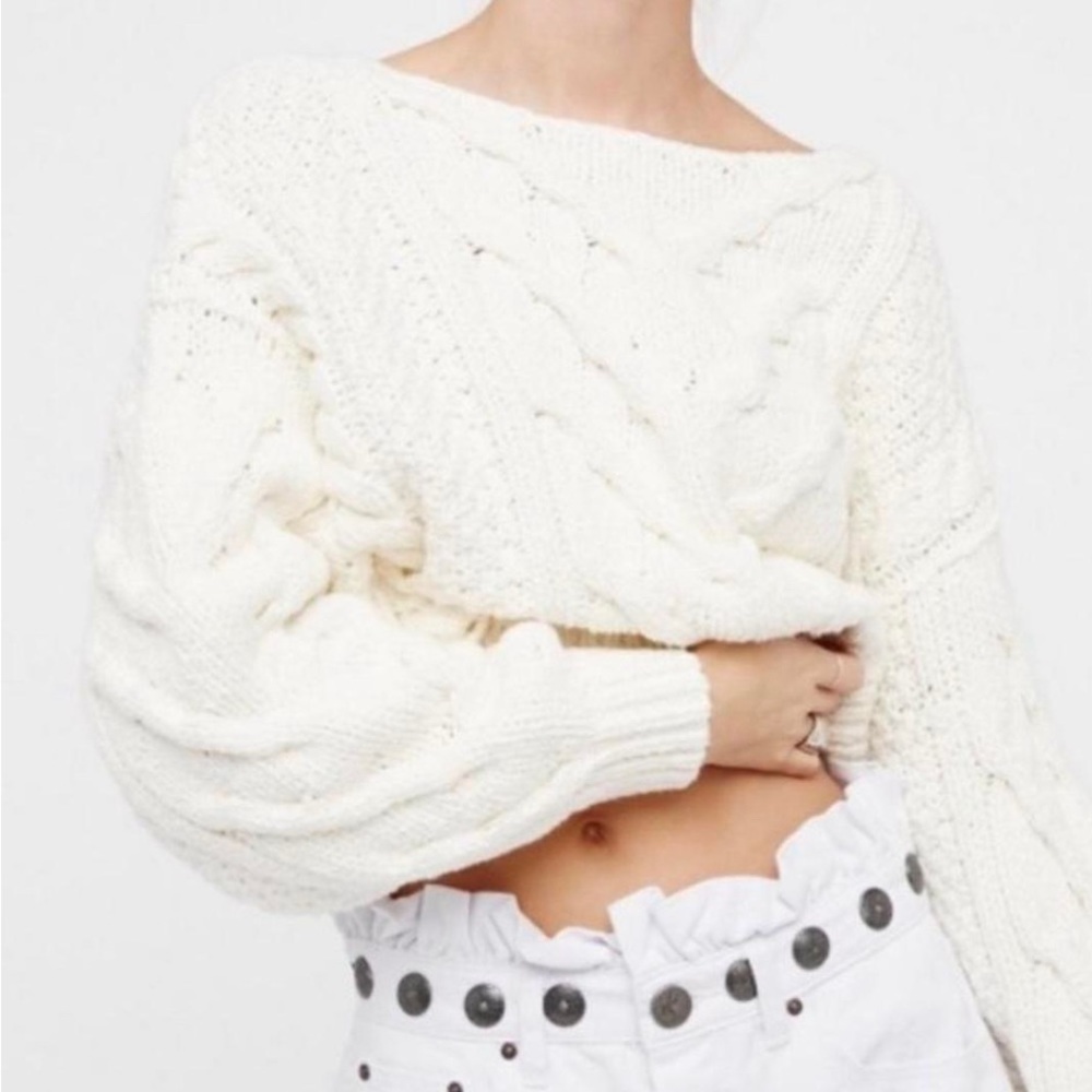 Free People Chunky Cable Knit Sweater